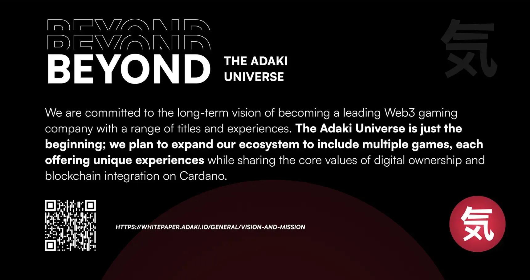 A social graphic outlining the future of adaki
