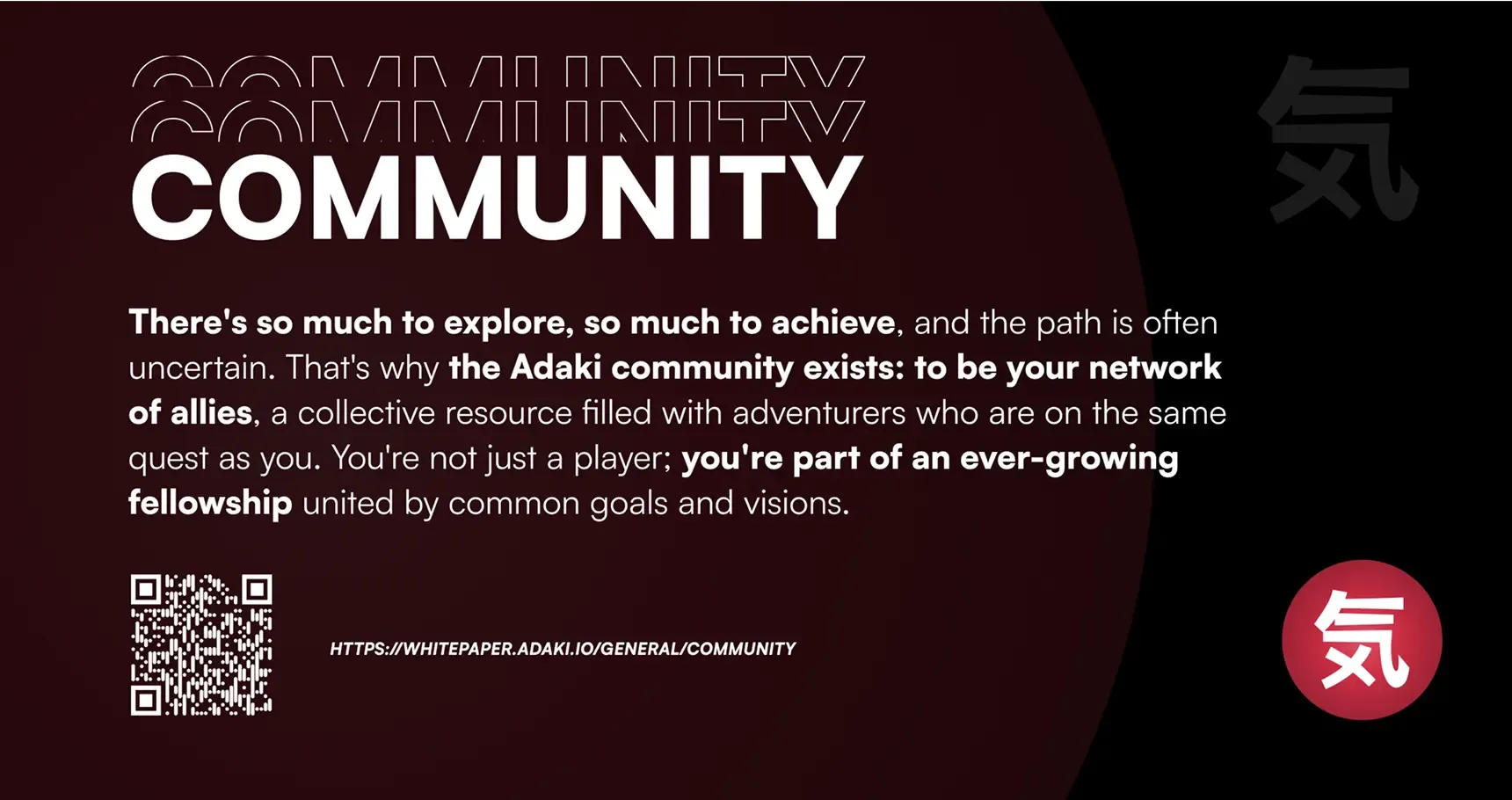 A social post showing the community drive at Adaki